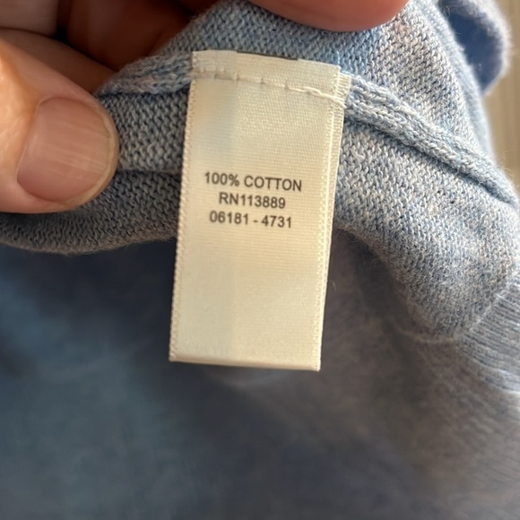 Christopher& Banks-2X-blue-button up, 3/4 sleeve, embellished, cardigan sweater. - Picture 9 of 12